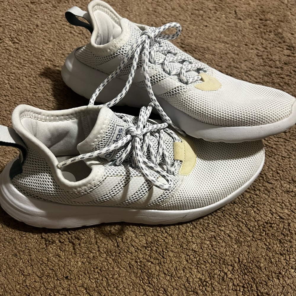Adidas White and Cream Sneakers